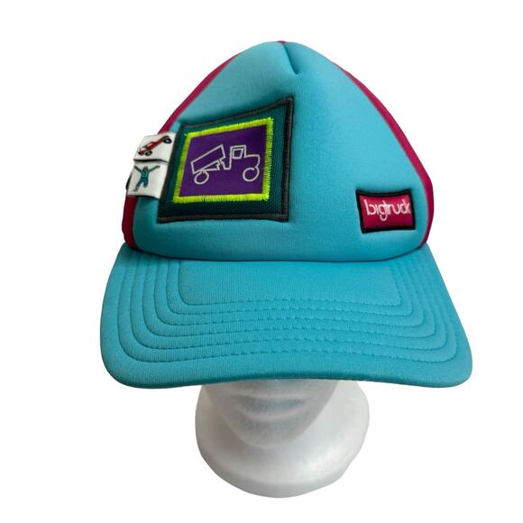 BIG TRUCK Highlighter Kidcore Mesh SnapBack Adult Hat 56cm Unisex Jeep Teal Pink - Picture 1 of 8
